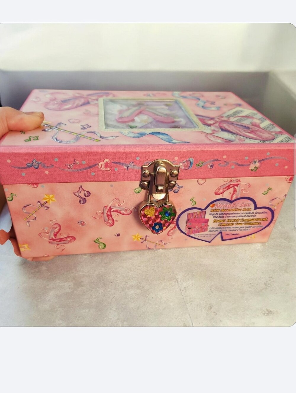 Pink Ballet-Themed Keepsake Box Wut Lock & Key - Picture 2 of 4